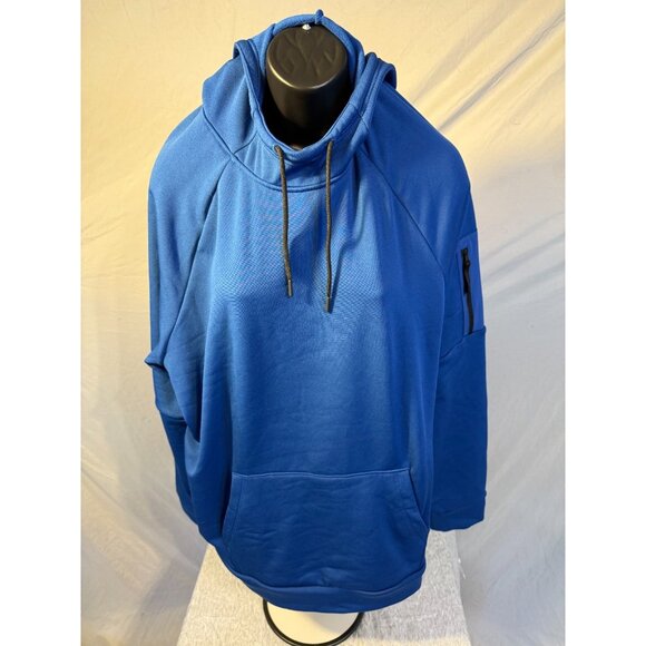 Mens Blue Hoodie Hooded Sweatshirt Heavyweight Size Large L Members Mark - Picture 1 of 4